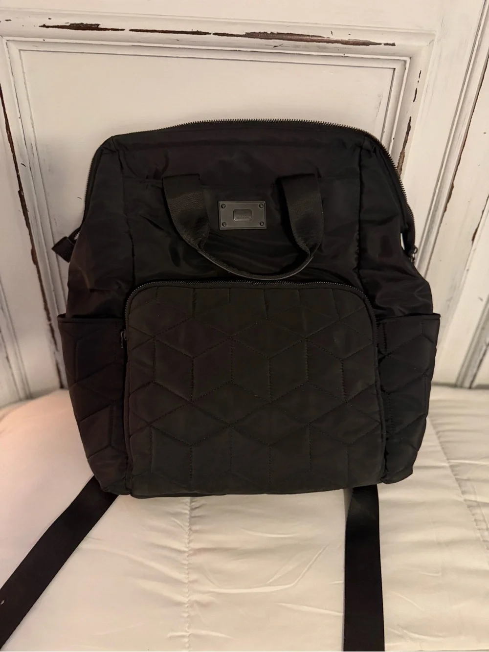 Steve Madden Black Quilted Backpack